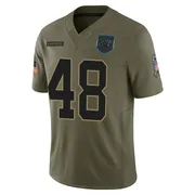 Men's Nike Carolina Panthers Thomas Incoom Olive 2025 Salute to Service Jersey - Limited