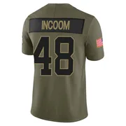 Men's Nike Carolina Panthers Thomas Incoom Olive 2025 Salute to Service Jersey - Limited