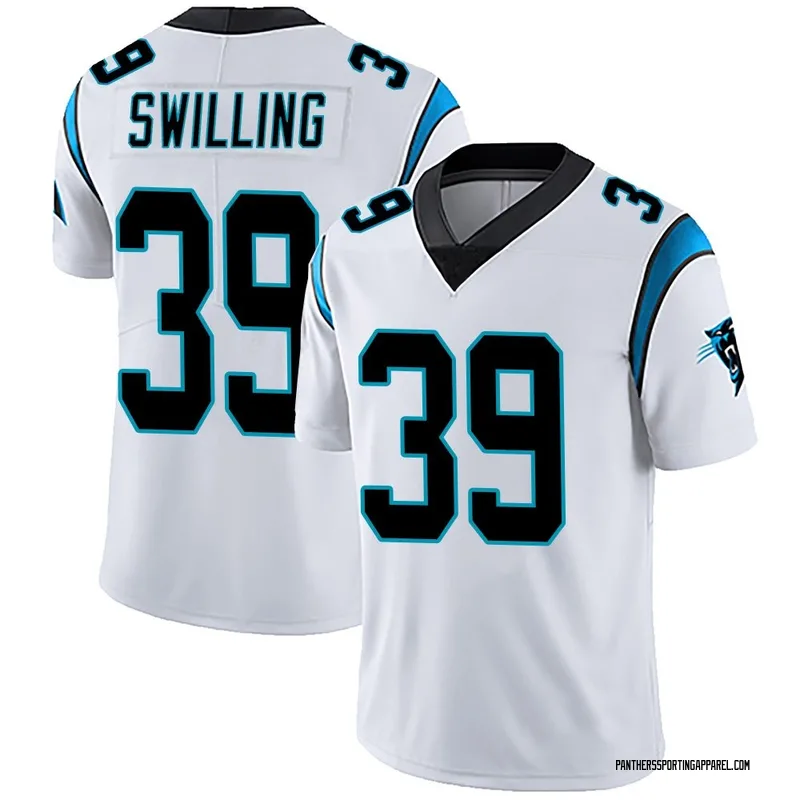 Men's Nike Carolina Panthers Tre Swilling White Vapor Untouchable Jersey - Limited