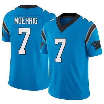 Men's Nike Carolina Panthers Tre'von Moehrig Blue Vapor F.U.S.E. Jersey - Limited