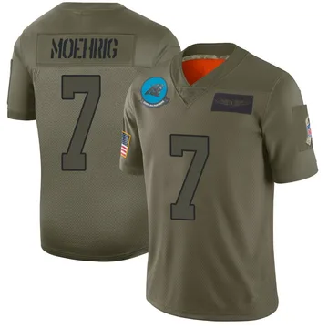 Men's Nike Carolina Panthers Tre'von Moehrig Camo 2019 Salute to Service Jersey - Limited