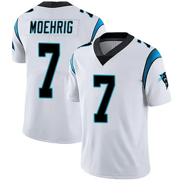 Men's Nike Carolina Panthers Tre'von Moehrig White Vapor Untouchable Jersey - Limited