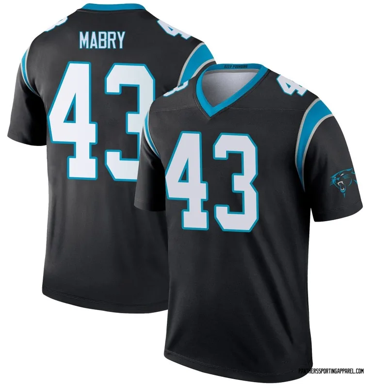 Men's Nike Carolina Panthers Tyler Mabry Black Jersey - Legend