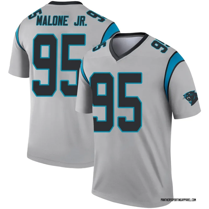 Men's Nike Carolina Panthers Tywone Malone Jr. Inverted Silver Jersey - Legend