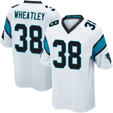 Men's Nike Carolina Panthers Zakee Wheatley White Jersey - Game