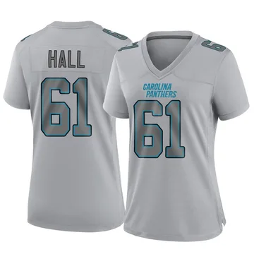 Women's Nike Carolina Panthers Aaron Hall Gray Atmosphere Fashion Jersey - Game