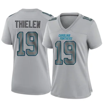 Women's Nike Carolina Panthers Adam Thielen Gray Atmosphere Fashion Jersey - Game