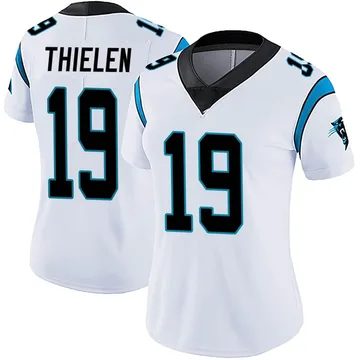 Women's Nike Carolina Panthers Adam Thielen White Vapor Untouchable Jersey - Limited