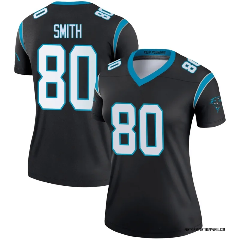 Women's Nike Carolina Panthers Ainias Smith Black Jersey - Legend