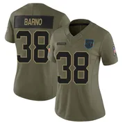 Women's Nike Carolina Panthers Amare Barno Olive 2025 Salute to Service Jersey - Limited