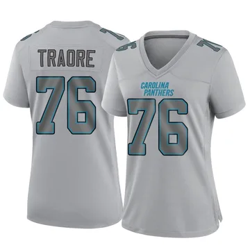 Women's Nike Carolina Panthers Badara Traore Gray Atmosphere Fashion Jersey - Game