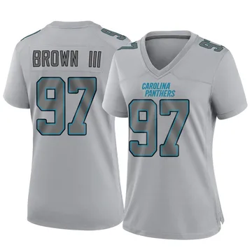 Women's Nike Carolina Panthers Bobby Brown III Gray Atmosphere Fashion Jersey - Game