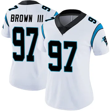 Women's Nike Carolina Panthers Bobby Brown III White Vapor Untouchable Jersey - Limited