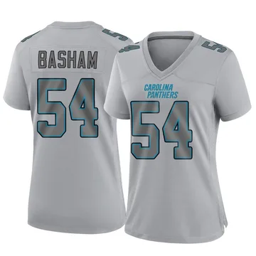 Women's Nike Carolina Panthers Boogie Basham Gray Atmosphere Fashion Jersey - Game