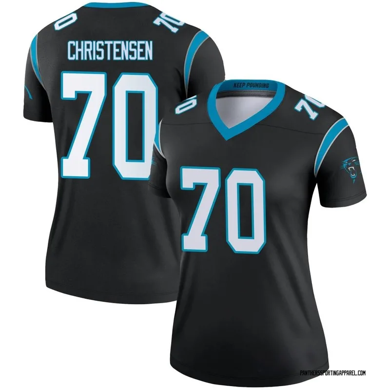 Women's Nike Carolina Panthers Brady Christensen Black Jersey - Legend