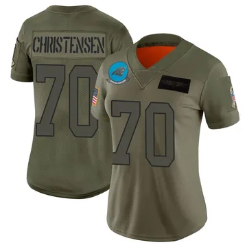 Women's Nike Carolina Panthers Brady Christensen Camo 2019 Salute to Service Jersey - Limited