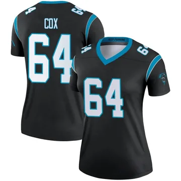 Women's Nike Carolina Panthers Bryan Cox Black Jersey - Legend