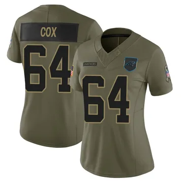 Women's Nike Carolina Panthers Bryan Cox Olive 2025 Salute to Service Jersey - Limited
