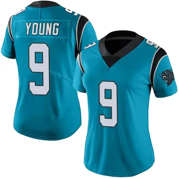Women's Nike Carolina Panthers Bryce Young Blue Alternate Vapor Untouchable Jersey - Limited