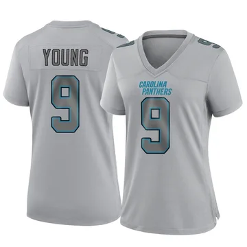 Women's Nike Carolina Panthers Bryce Young Gray Atmosphere Fashion Jersey - Game