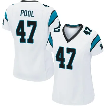Women's Nike Carolina Panthers Bumper Pool White Jersey - Game