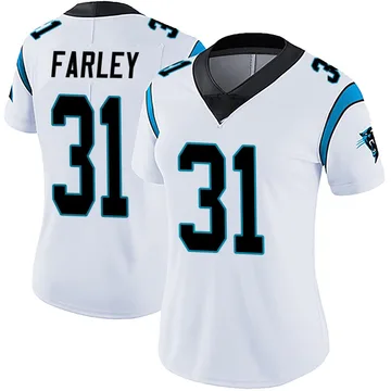 Women's Nike Carolina Panthers Caleb Farley White Vapor Untouchable Jersey - Limited