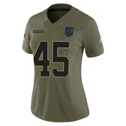 Women's Nike Carolina Panthers Cam Gill Olive 2025 Salute to Service Jersey - Limited