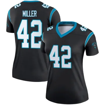 Women's Nike Carolina Panthers Cam Miller Black Jersey - Legend