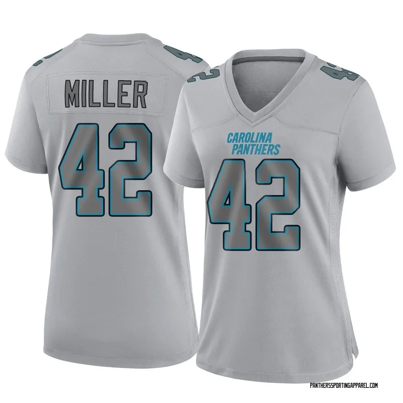 Women's Nike Carolina Panthers Cam Miller Gray Atmosphere Fashion Jersey - Game