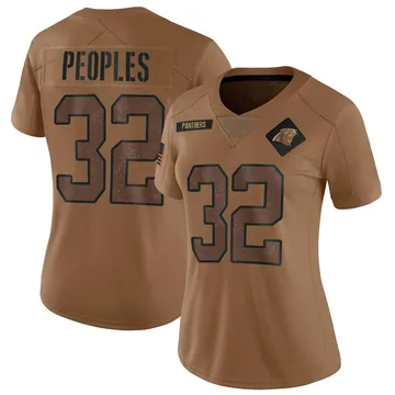 Women's Nike Carolina Panthers Camerun Peoples Brown 2023 Salute To Service Jersey - Limited