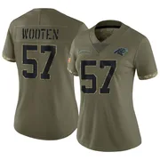Women's Nike Carolina Panthers Chandler Wooten Olive 2022 Salute To Service Jersey - Limited