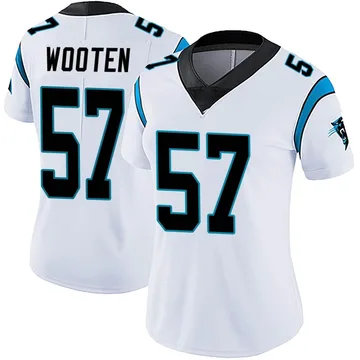 Women's Nike Carolina Panthers Chandler Wooten White Vapor Untouchable Jersey - Limited