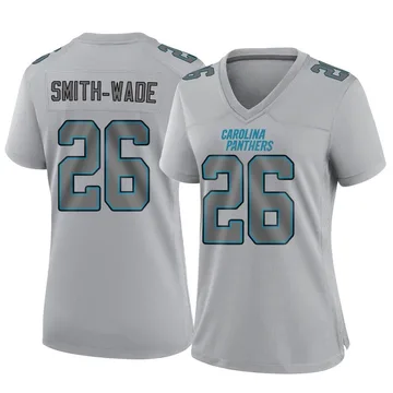 Women's Nike Carolina Panthers Chau Smith-Wade Gray Atmosphere Fashion Jersey - Game
