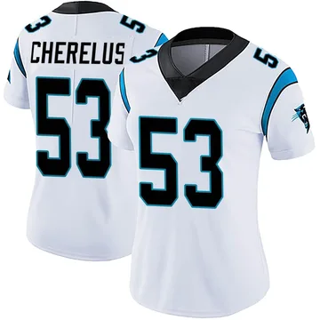 Women's Nike Carolina Panthers Claudin Cherelus White Vapor Untouchable Jersey - Limited