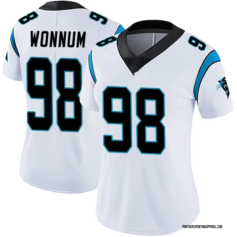 Women's Nike Carolina Panthers D.J. Wonnum White Vapor Untouchable Jersey - Limited