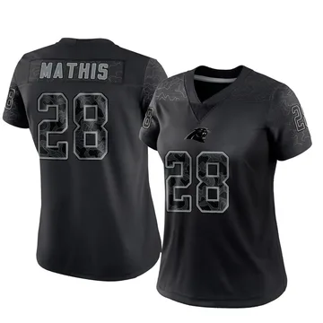 Women's Nike Carolina Panthers Damarri Mathis Black Reflective Jersey - Limited