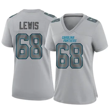 Women's Nike Carolina Panthers Damien Lewis Gray Atmosphere Fashion Jersey - Game