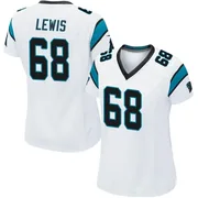 Women's Nike Carolina Panthers Damien Lewis White Jersey - Game