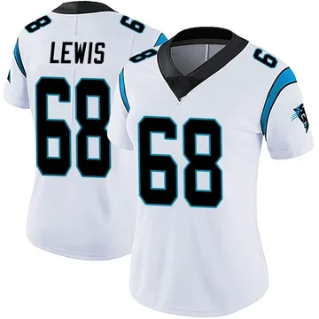 Women's Nike Carolina Panthers Damien Lewis White Vapor Untouchable Jersey - Limited