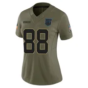 Women's Nike Carolina Panthers Dan Chisena Olive 2025 Salute to Service Jersey - Limited