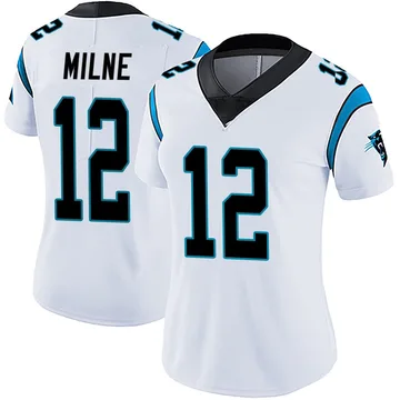 Women's Nike Carolina Panthers Dax Milne White Vapor Untouchable Jersey - Limited