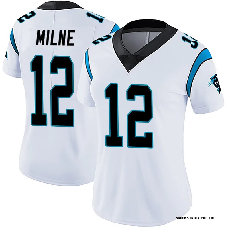 Women's Nike Carolina Panthers Dax Milne White Vapor Untouchable Jersey - Limited