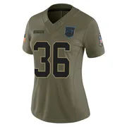Women's Nike Carolina Panthers Demani Richardson Olive 2025 Salute to Service Jersey - Limited