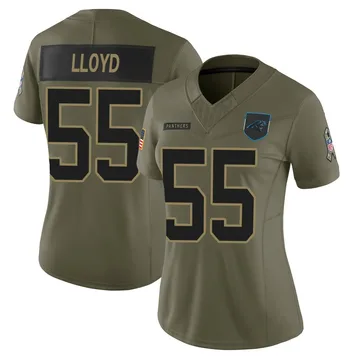 Women's Nike Carolina Panthers Devin Lloyd Olive 2025 Salute to Service Jersey - Limited
