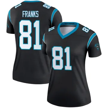 Women's Nike Carolina Panthers Feleipe Franks Black Jersey - Legend