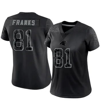 Women's Nike Carolina Panthers Feleipe Franks Black Reflective Jersey - Limited