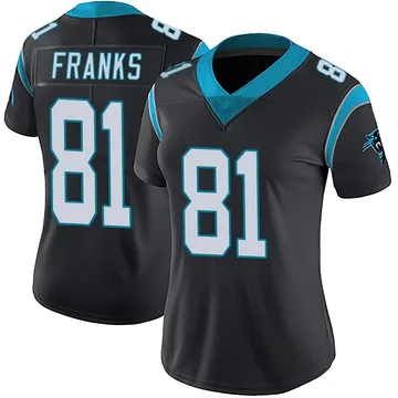 Women's Nike Carolina Panthers Feleipe Franks Black Team Color Vapor Untouchable Jersey - Limited