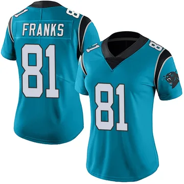 Women's Nike Carolina Panthers Feleipe Franks Blue Alternate Vapor Untouchable Jersey - Limited