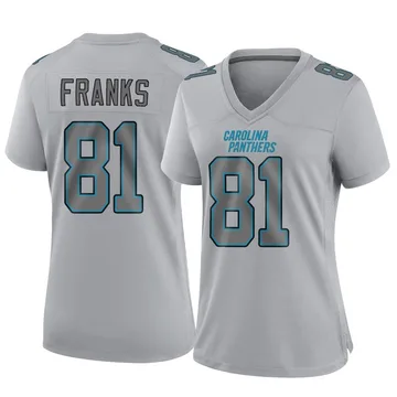 Women's Nike Carolina Panthers Feleipe Franks Gray Atmosphere Fashion Jersey - Game