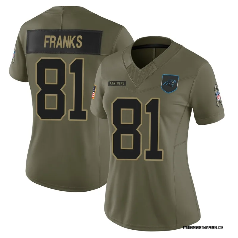 Women's Nike Carolina Panthers Feleipe Franks Olive 2025 Salute to Service Jersey - Limited